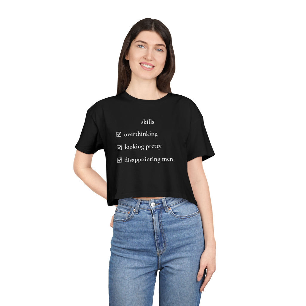"Skills" Minimalist Cropped T-Shirt
