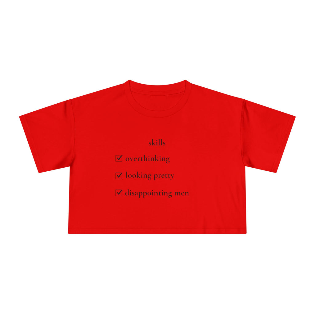 "Skills" Minimalist Cropped T-Shirt