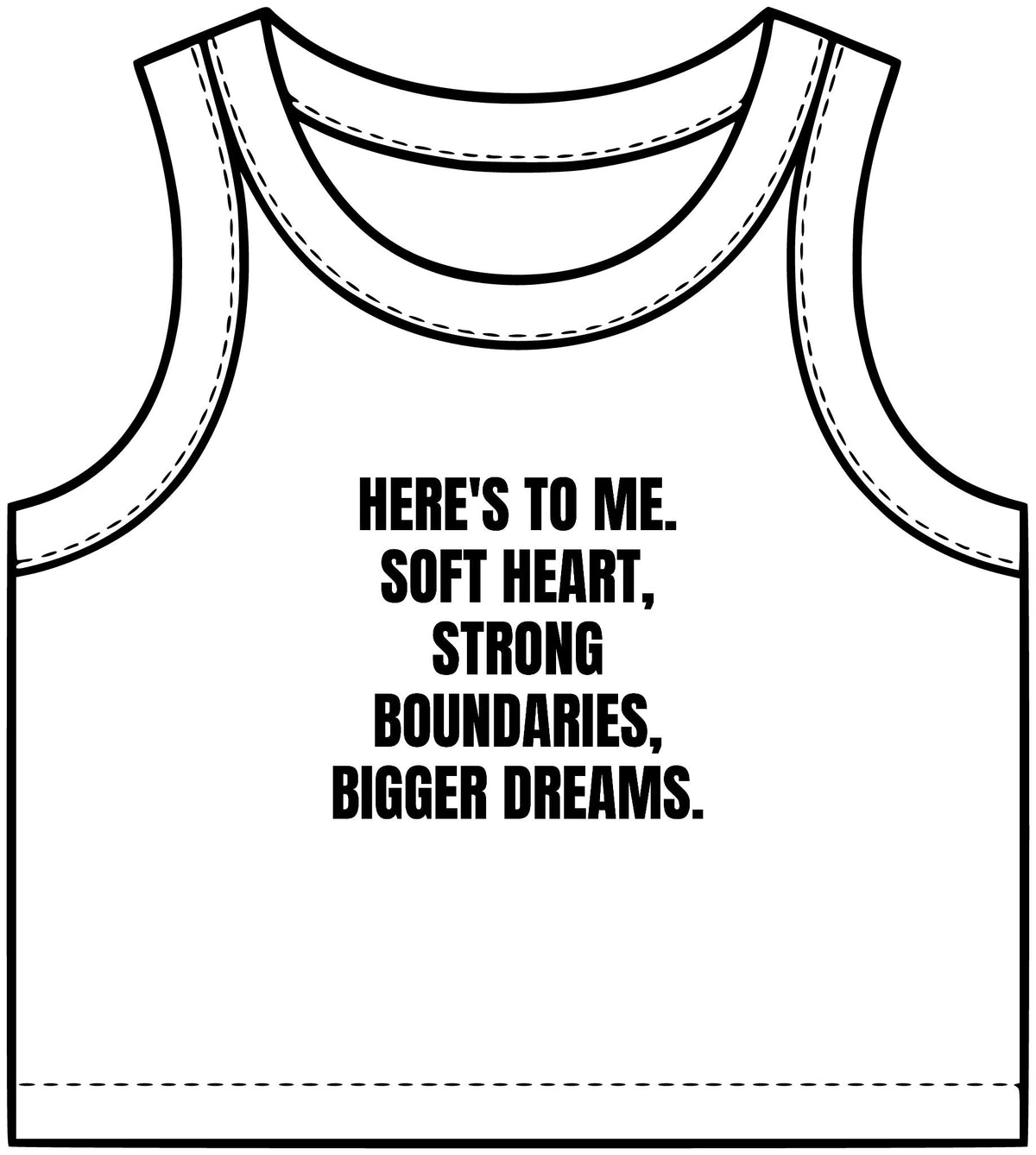 "Here's to Me" Crop Tank Top