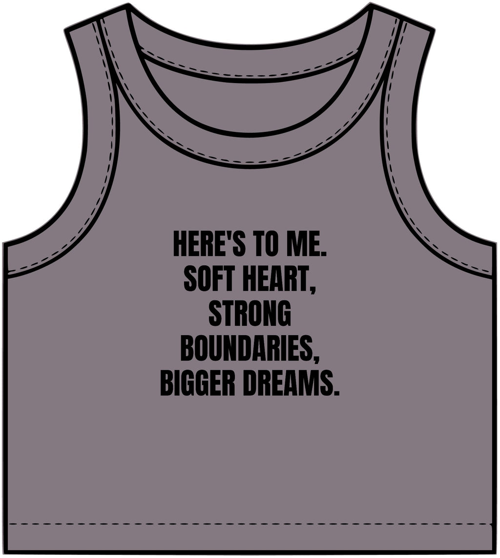 "Here's to Me" Crop Tank Top