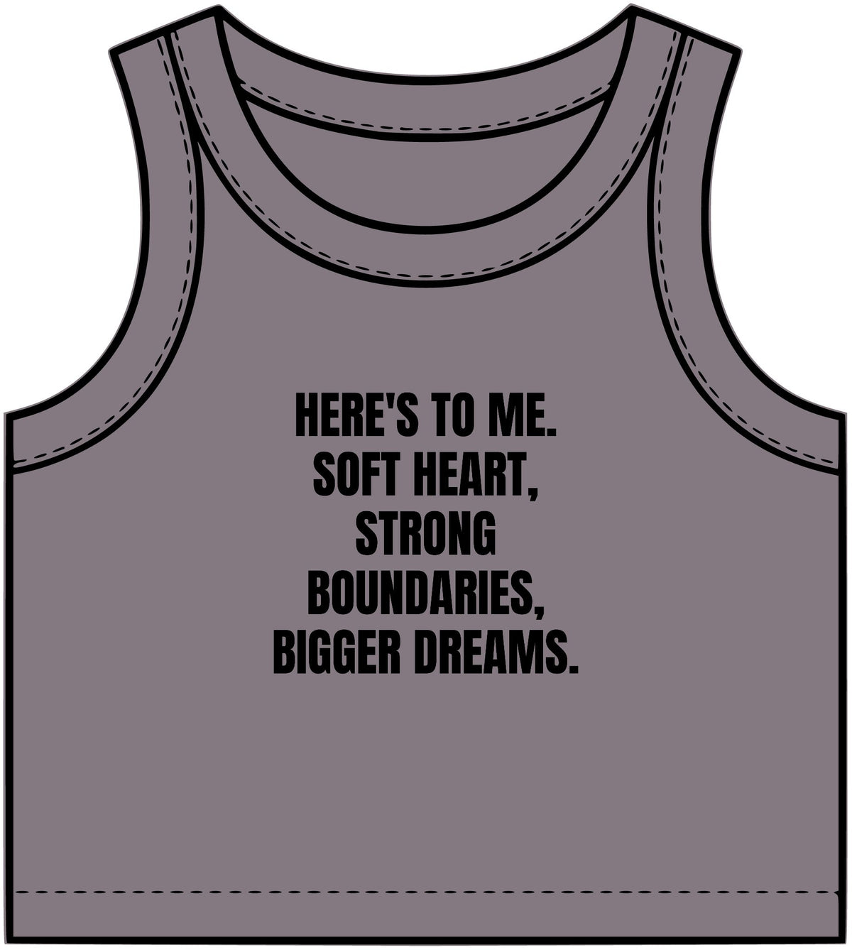 "Here's to Me" Crop Tank Top