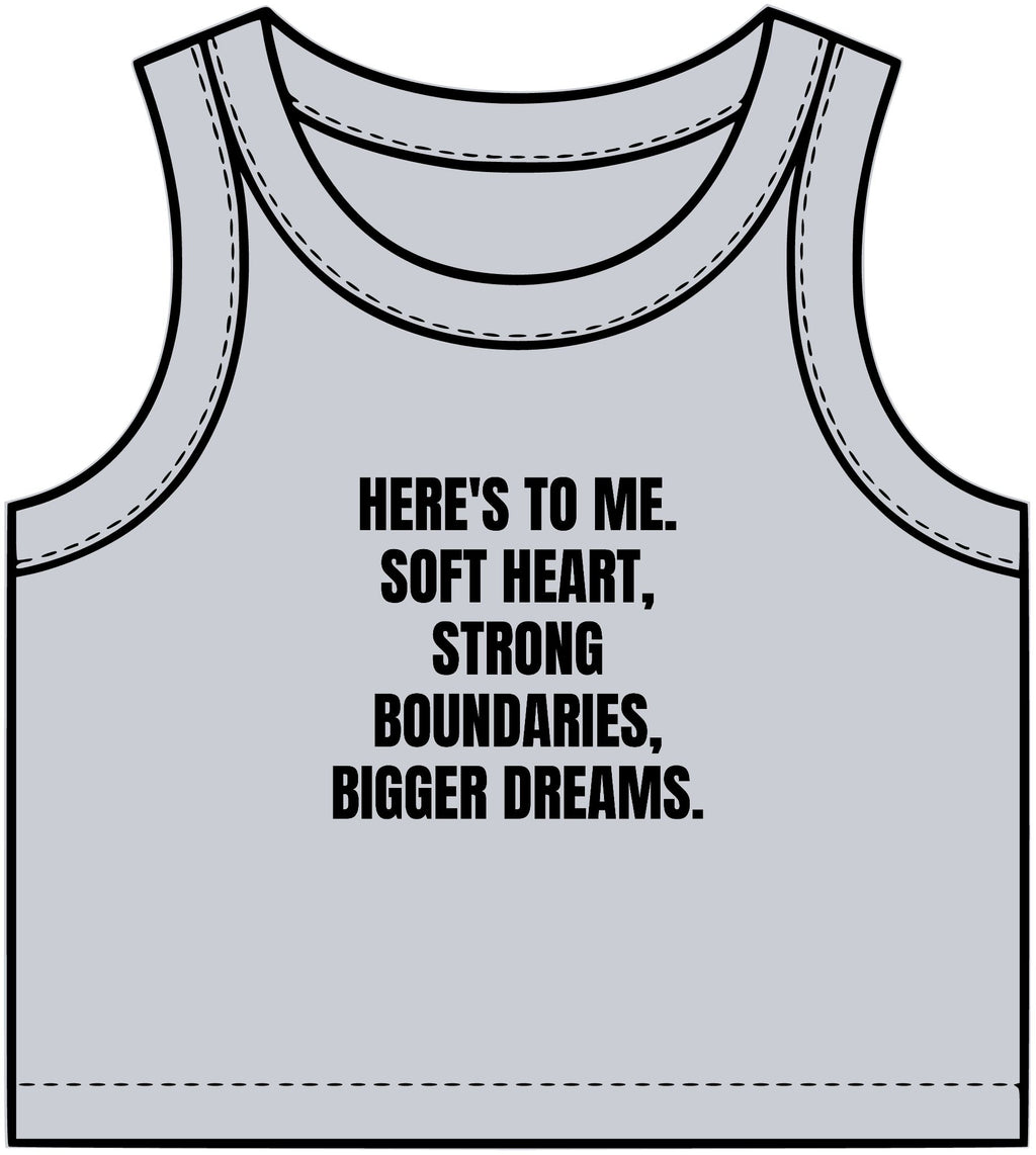 "Here's to Me" Crop Tank Top