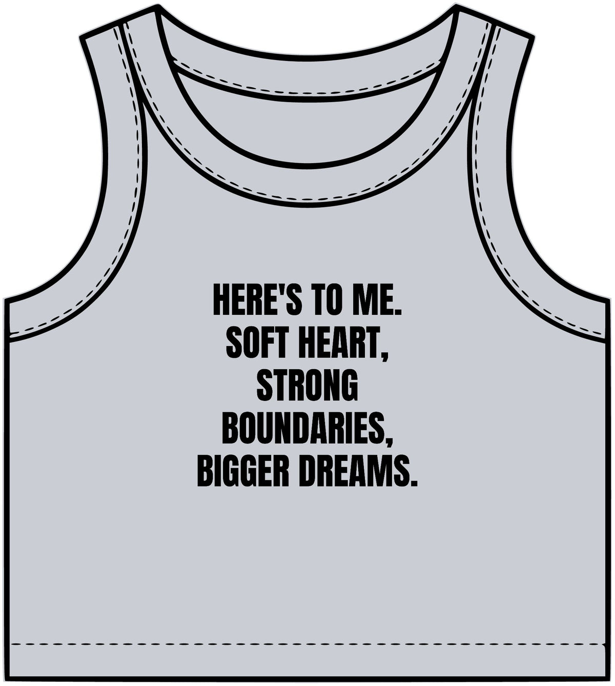 "Here's to Me" Crop Tank Top
