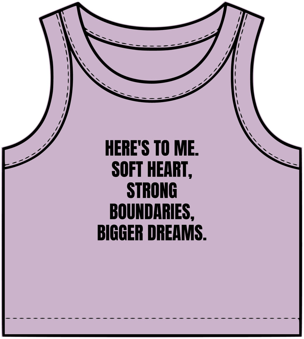 "Here's to Me" Crop Tank Top