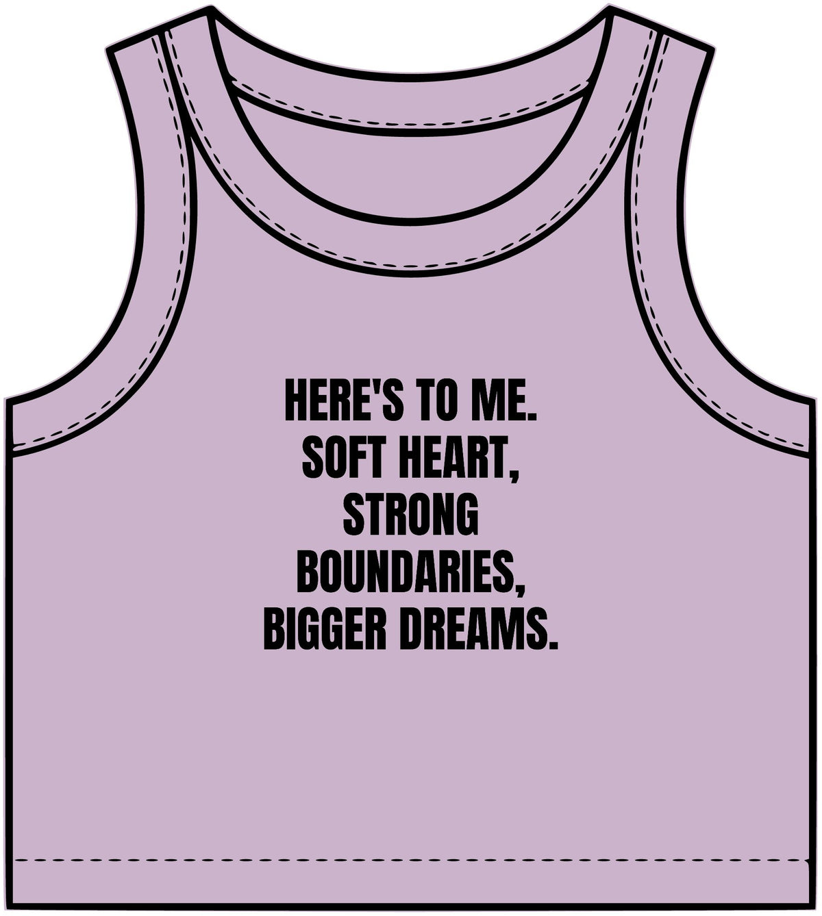 "Here's to Me" Crop Tank Top