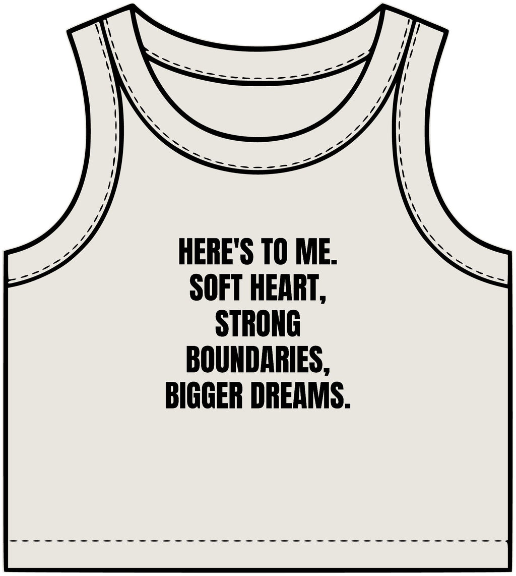 "Here's to Me" Crop Tank Top
