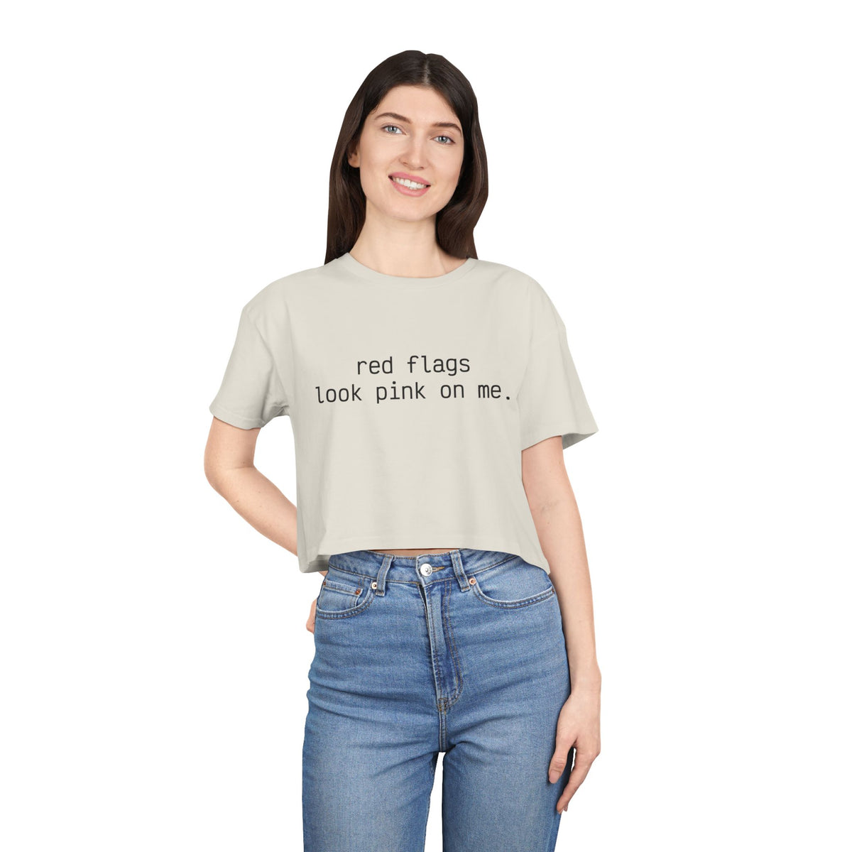 "red flags" Minimalist Cropped T-Shirt