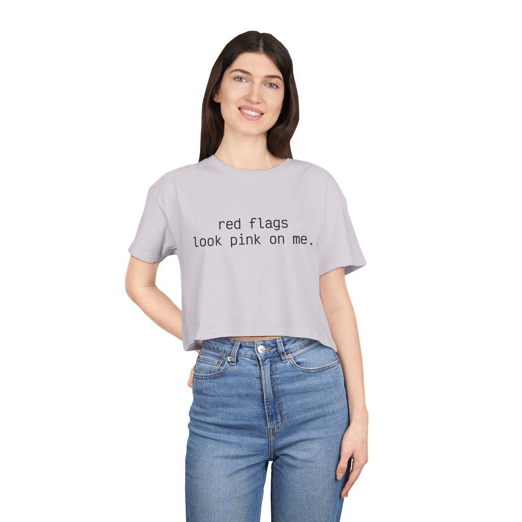 "red flags" Minimalist Cropped T-Shirt