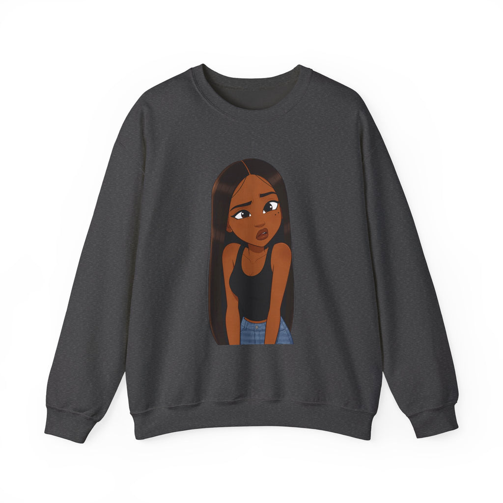 "???" Graphic Crewneck Sweatshirt