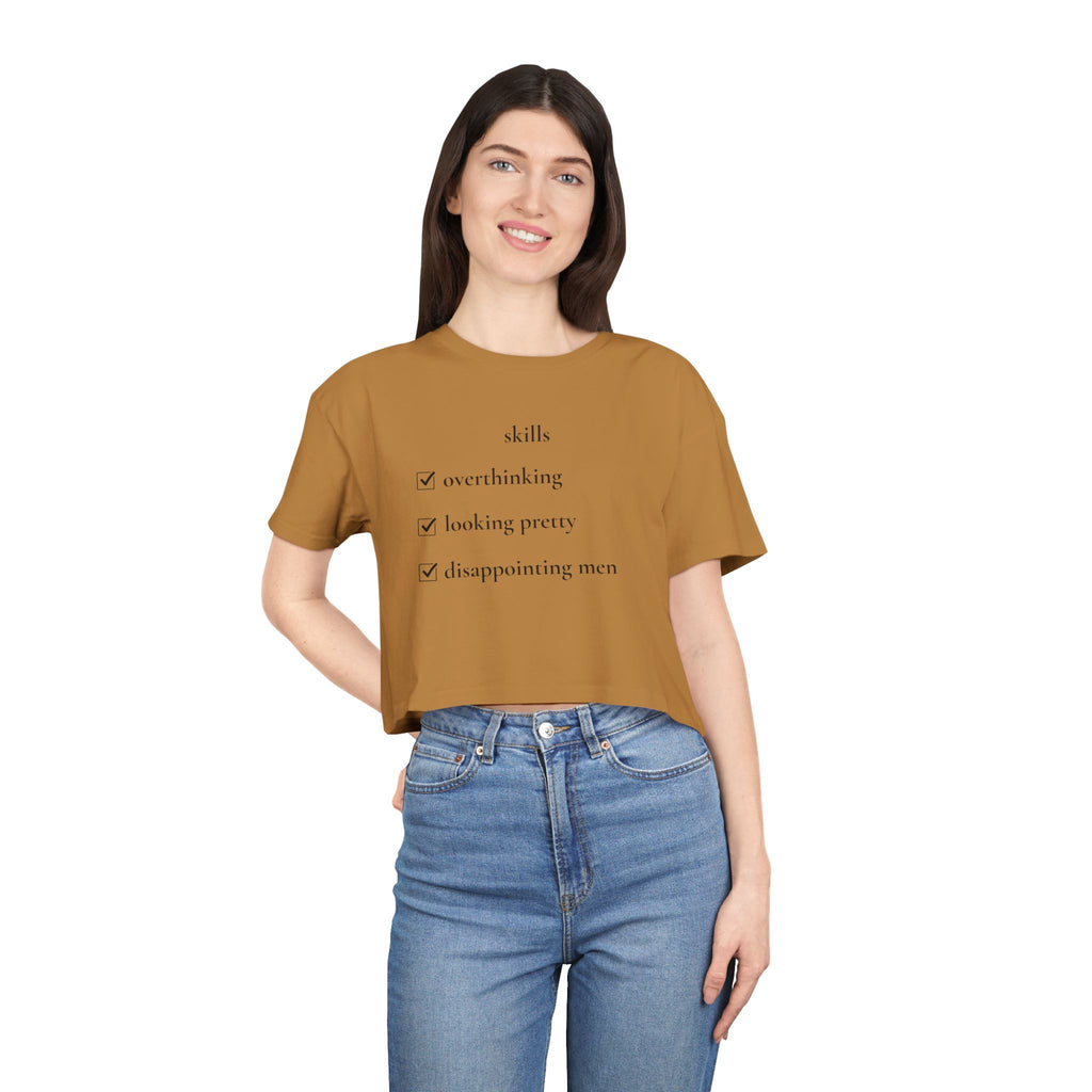 "Skills" Minimalist Cropped T-Shirt