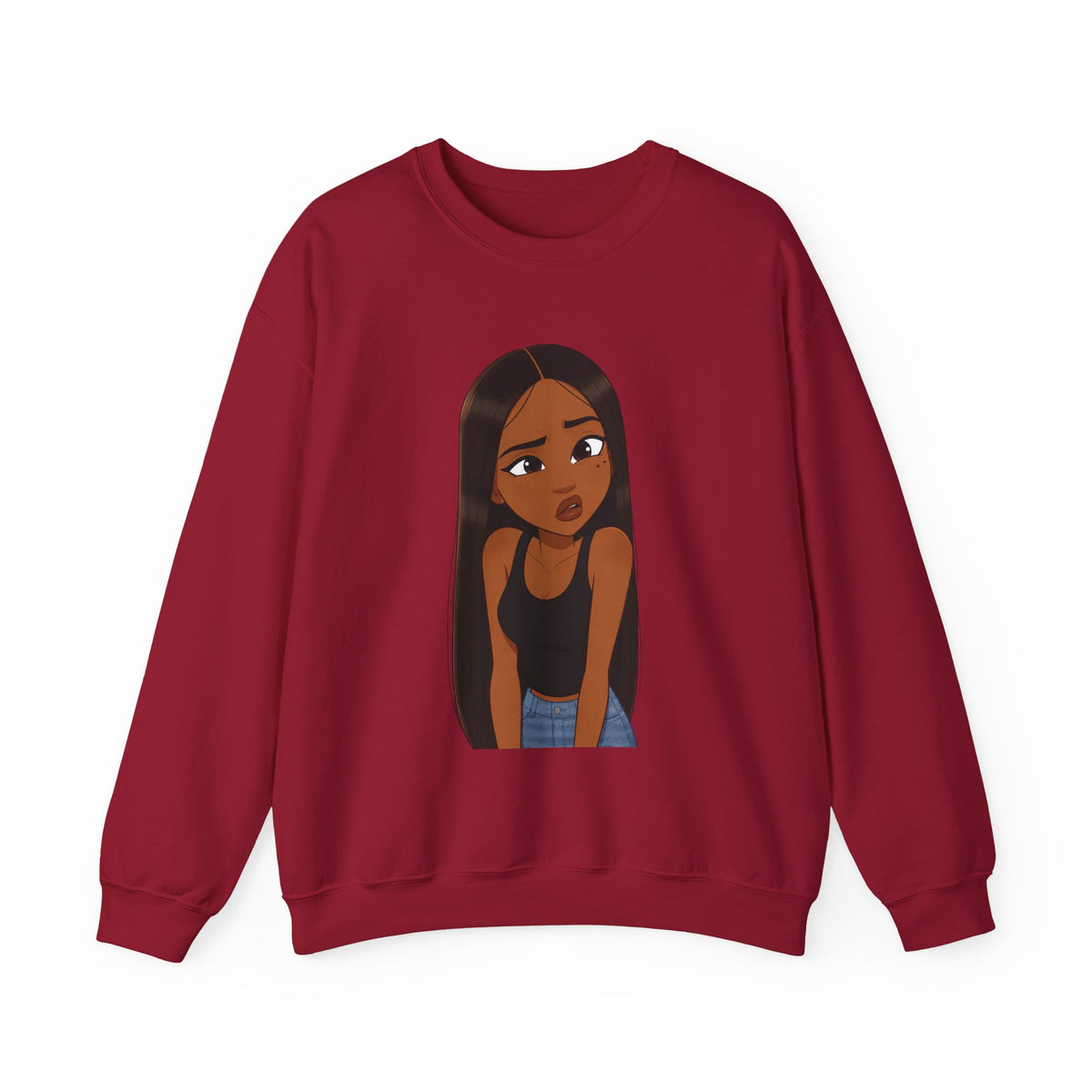 "???" Graphic Crewneck Sweatshirt