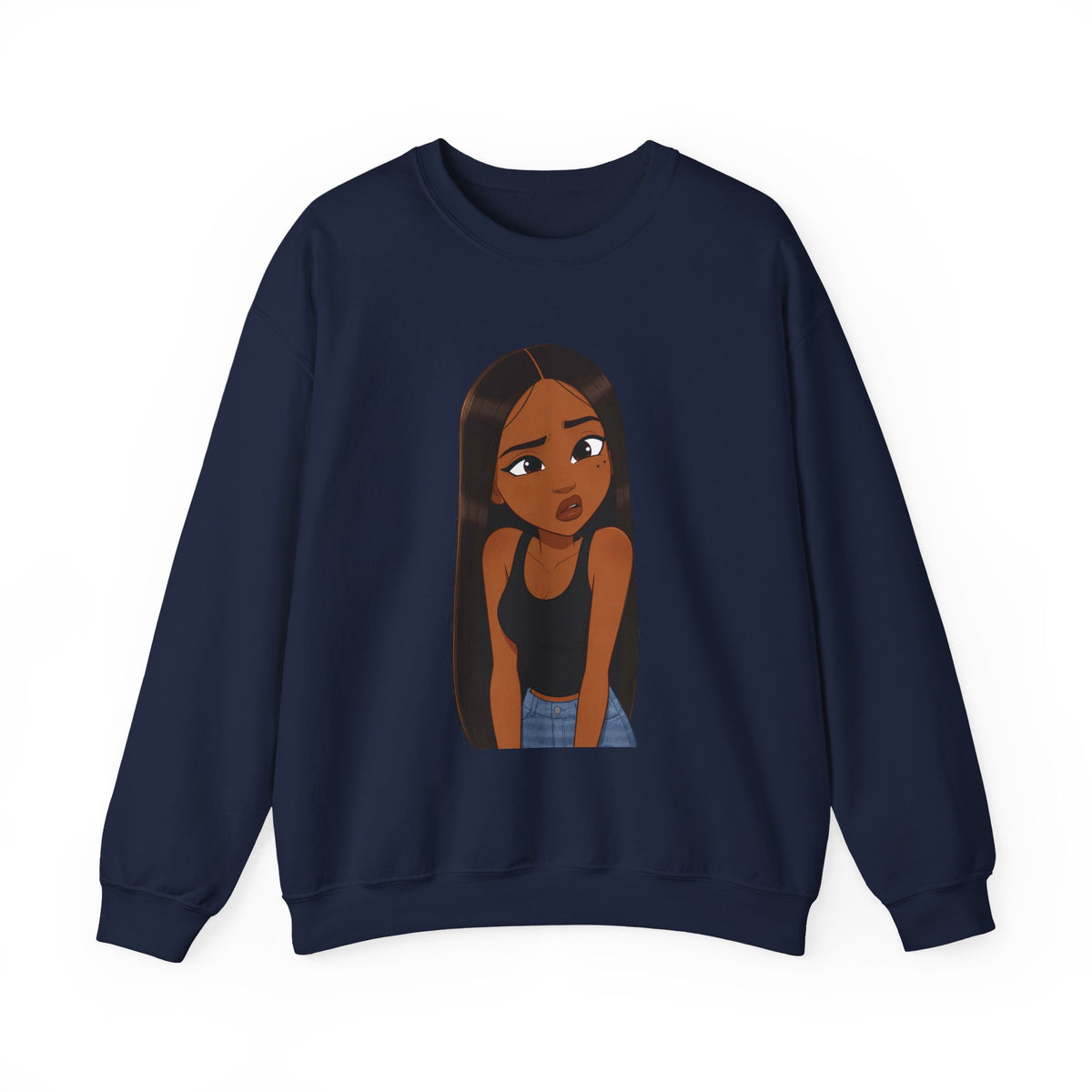 "???" Graphic Crewneck Sweatshirt