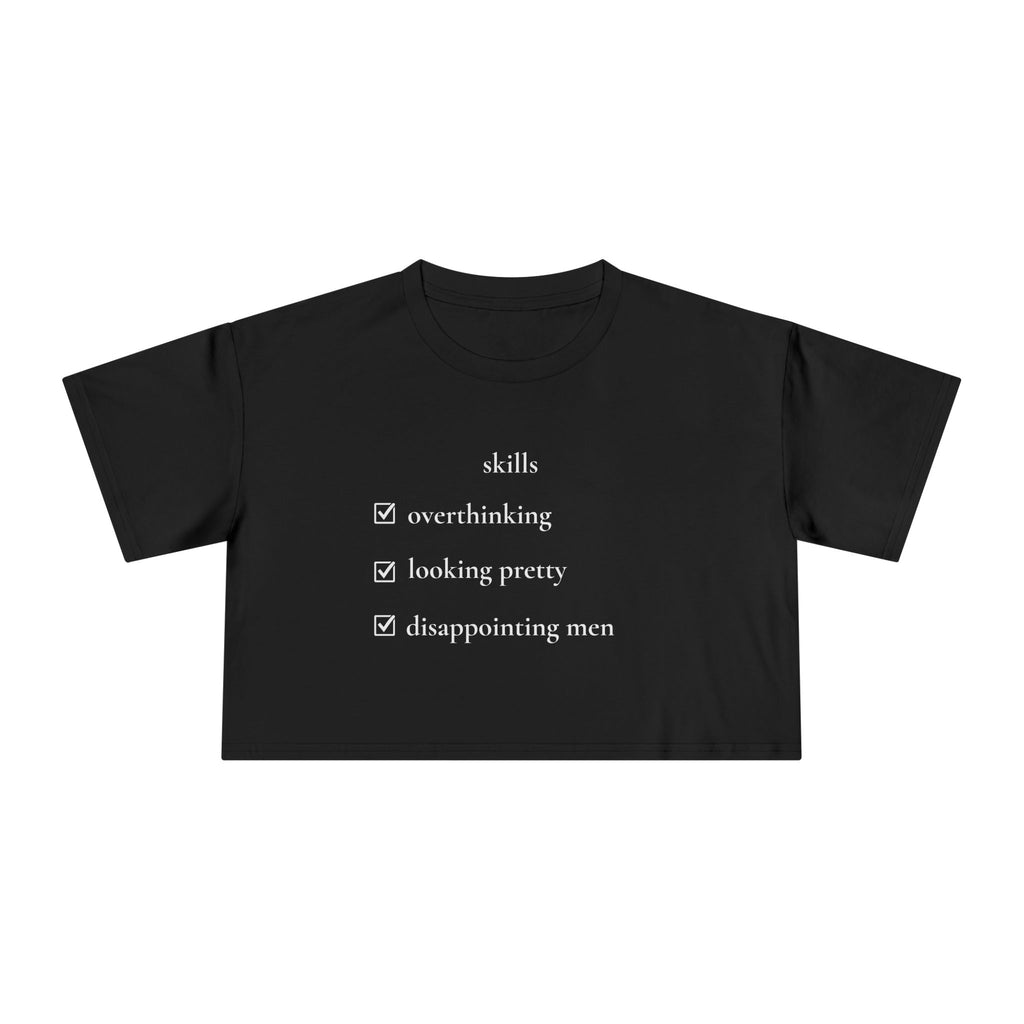 "Skills" Minimalist Cropped T-Shirt