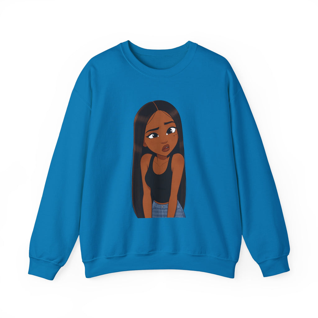 "???" Graphic Crewneck Sweatshirt