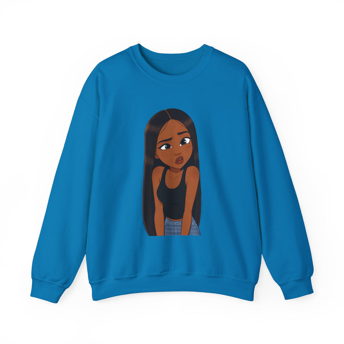 "???" Graphic Crewneck Sweatshirt