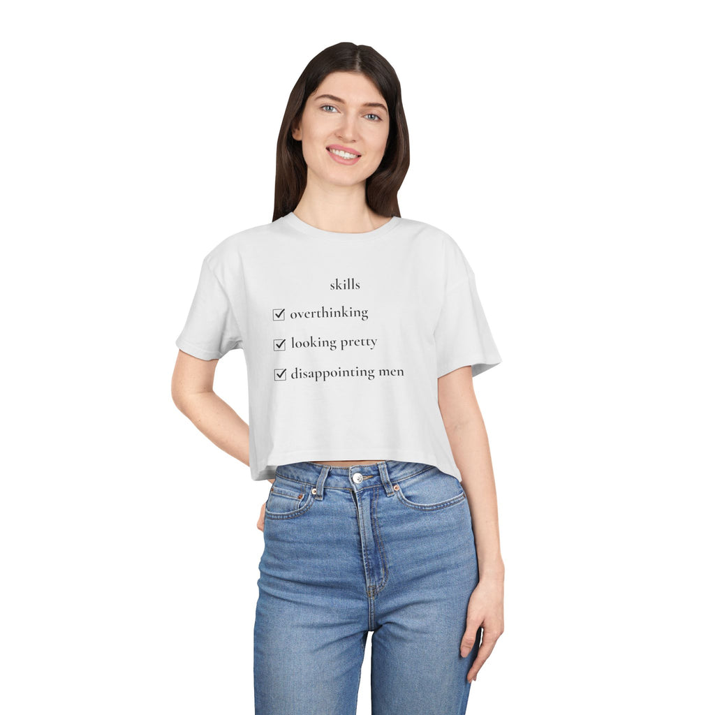 "Skills" Minimalist Cropped T-Shirt