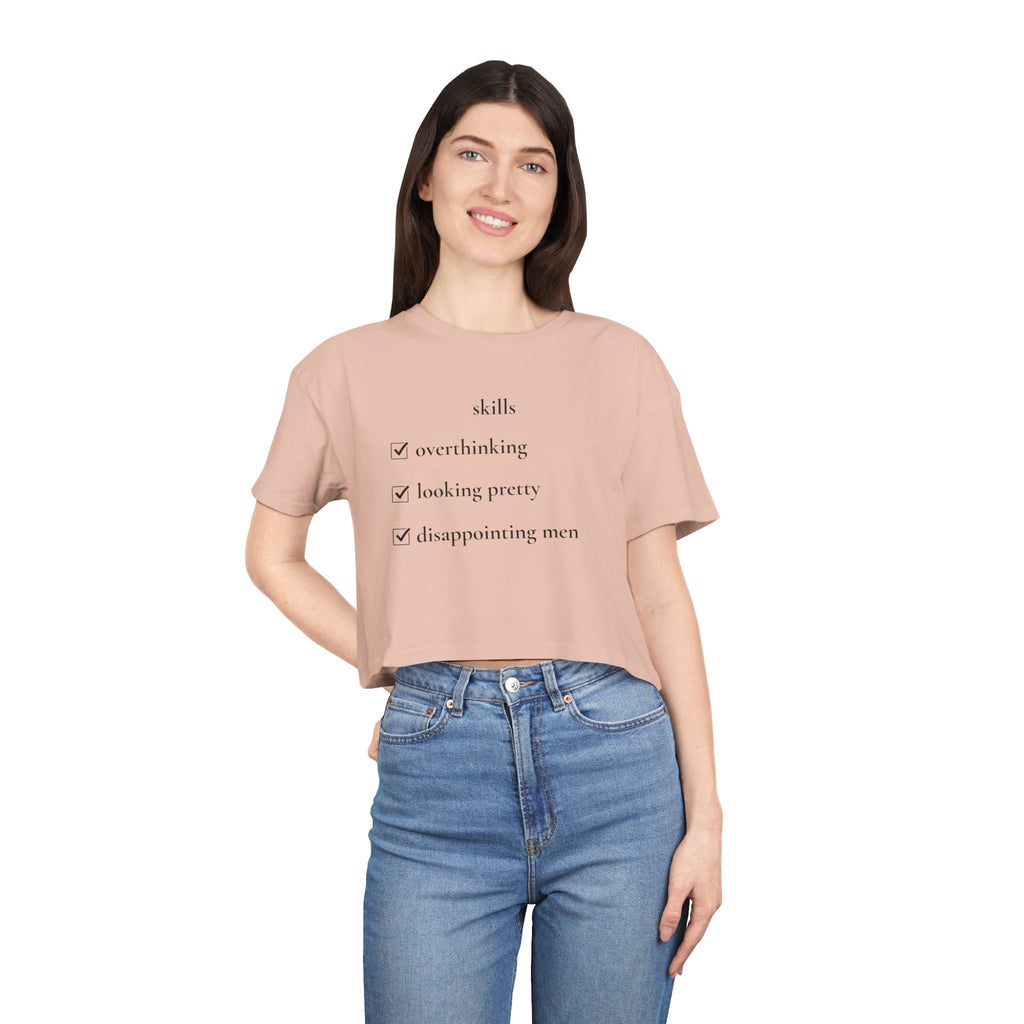 "Skills" Minimalist Cropped T-Shirt
