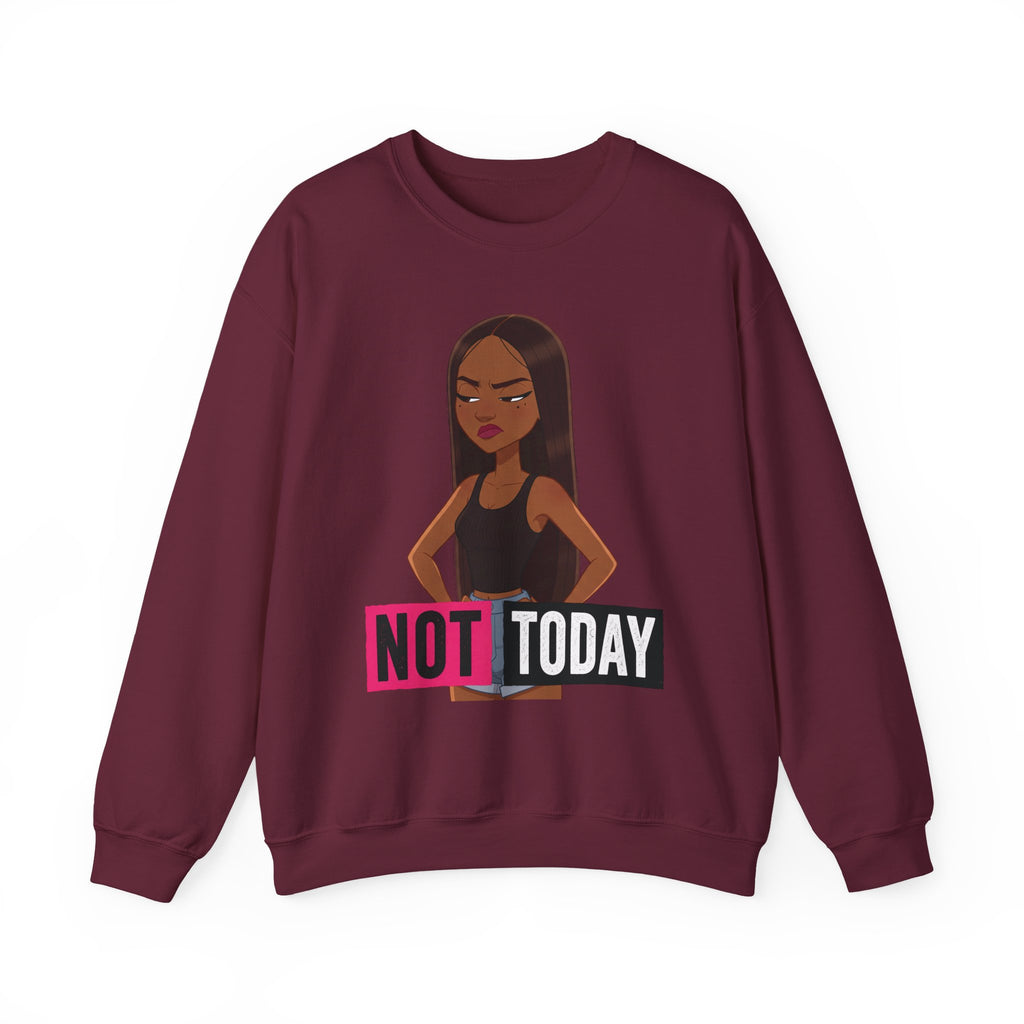 "Not Today" Graphic Crewneck Sweatshirt