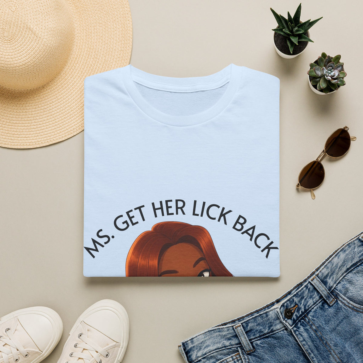 Ms. Get Her Lick Back "Mavi" T-Shirt — Graphic Tee for Women