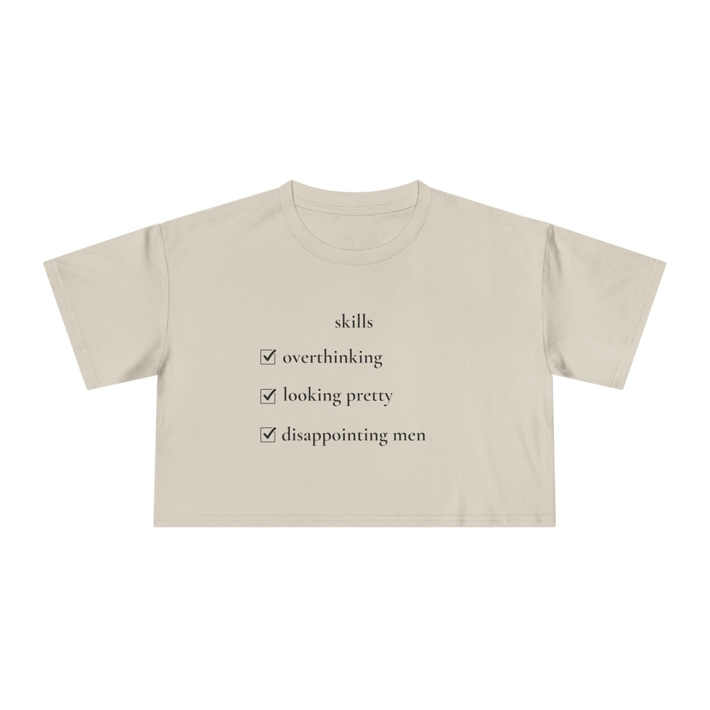 "Skills" Minimalist Cropped T-Shirt