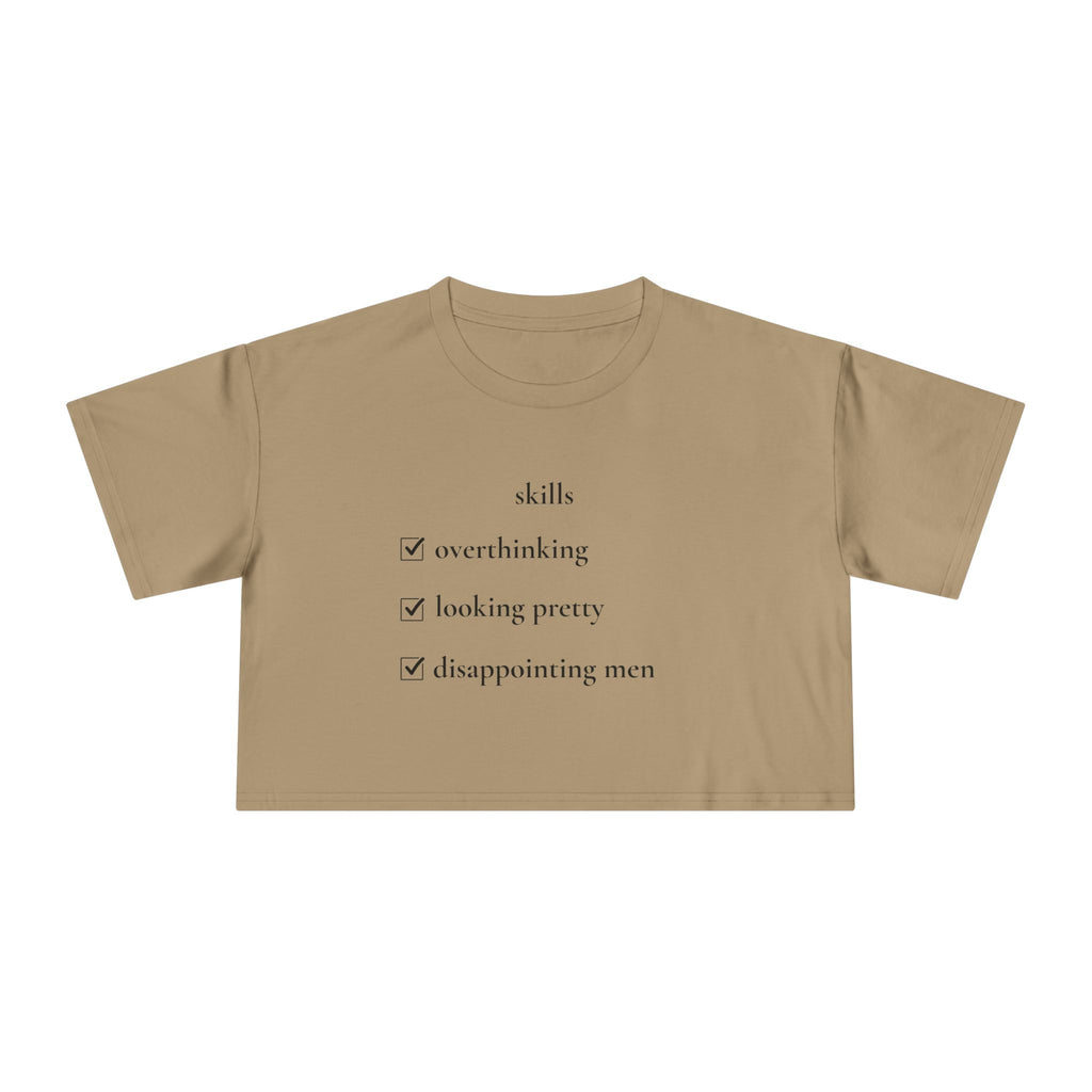 "Skills" Minimalist Cropped T-Shirt