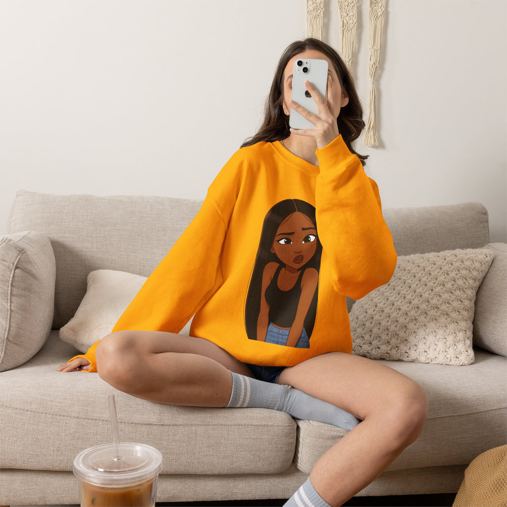 "???" Graphic Crewneck Sweatshirt