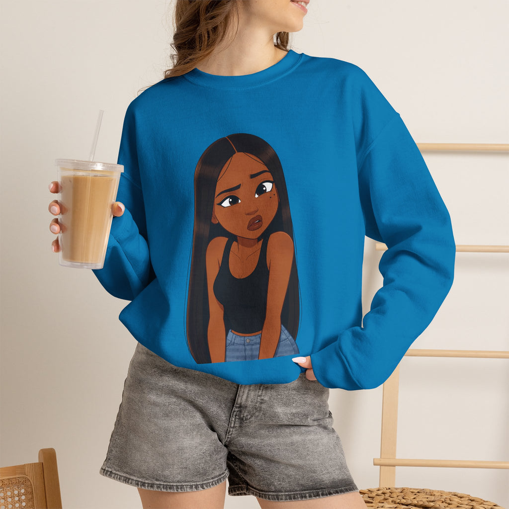 "???" Graphic Crewneck Sweatshirt