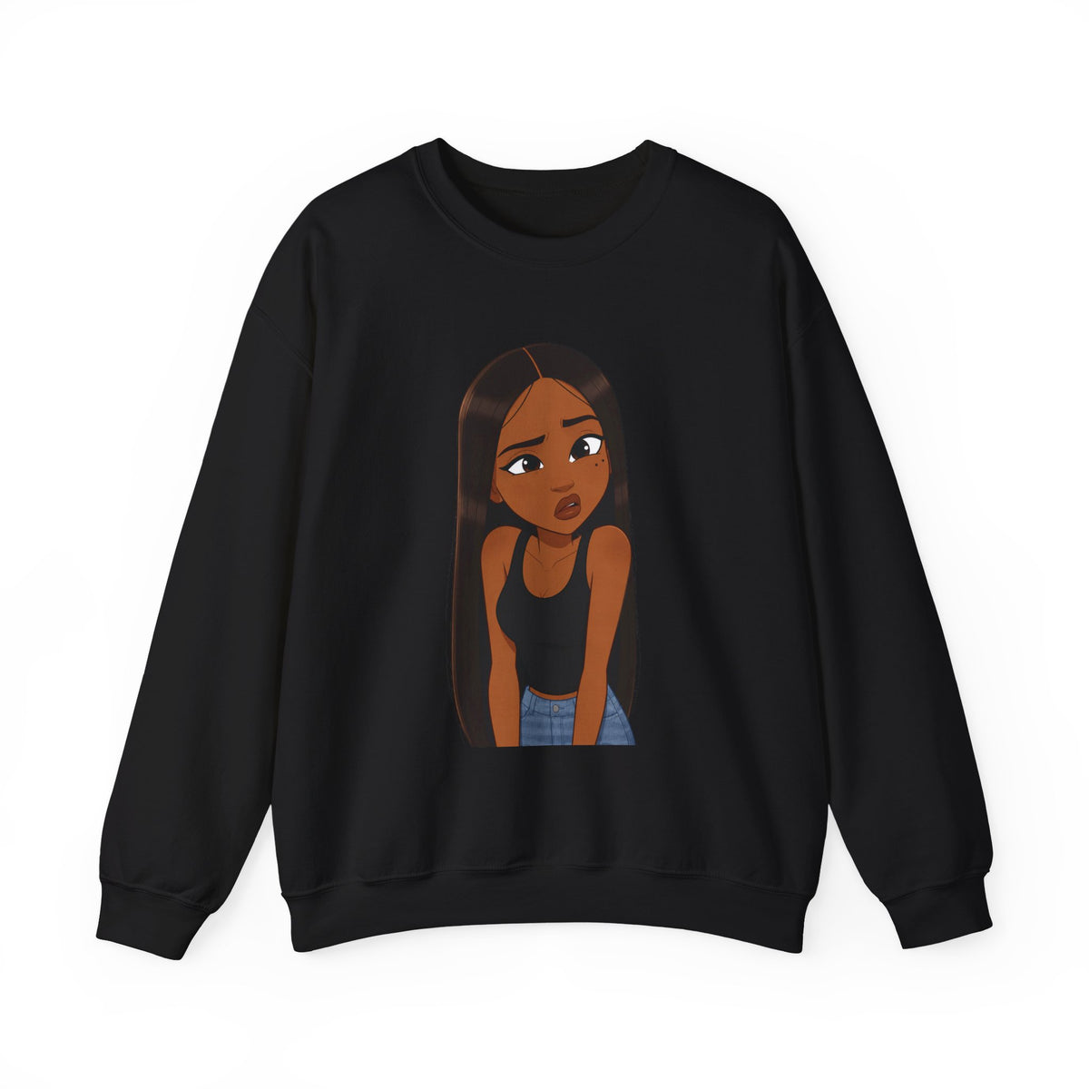 "???" Graphic Crewneck Sweatshirt