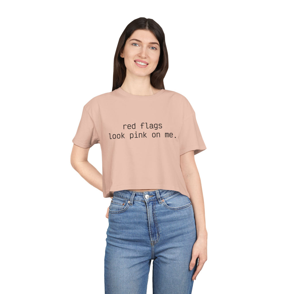 "red flags" Minimalist Cropped T-Shirt