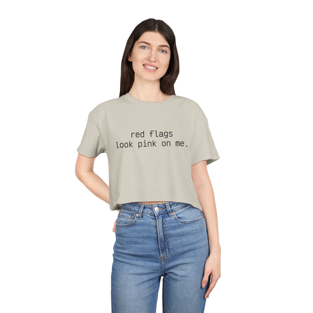 "red flags" Minimalist Cropped T-Shirt