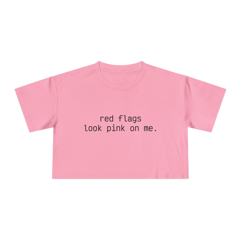 "red flags" Minimalist Cropped T-Shirt