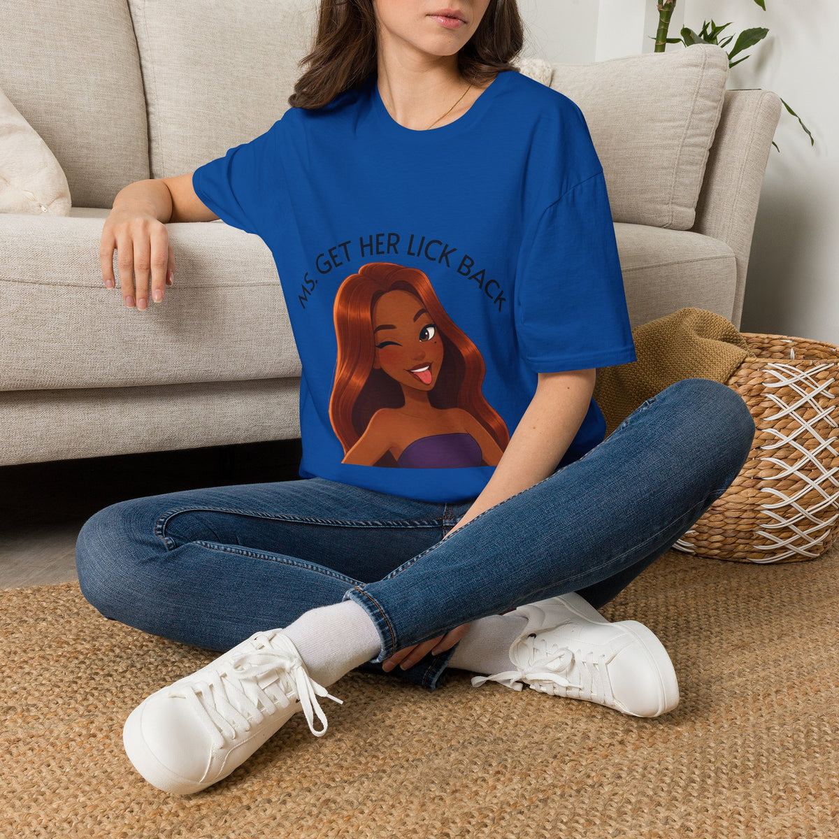 Ms. Get Her Lick Back "Mavi" T-Shirt — Graphic Tee for Women