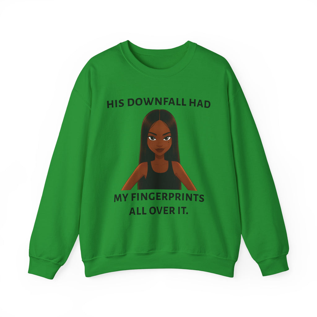 "his downfall" Graphic Crewneck Sweatshirt