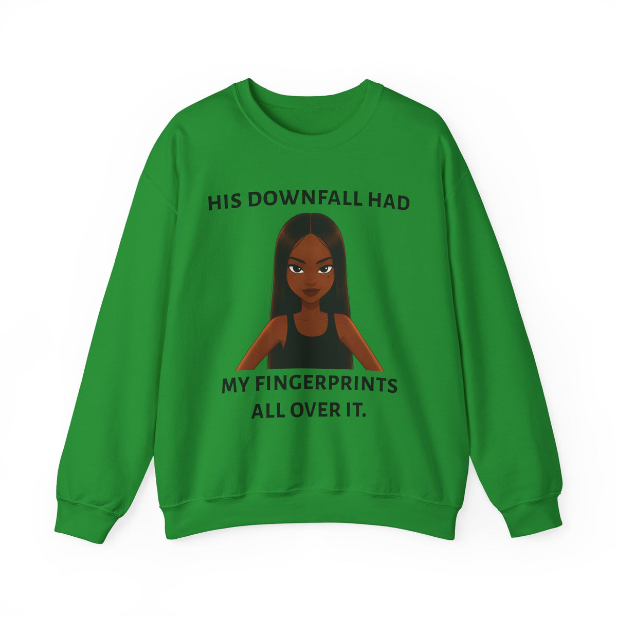 "his downfall" Graphic Crewneck Sweatshirt