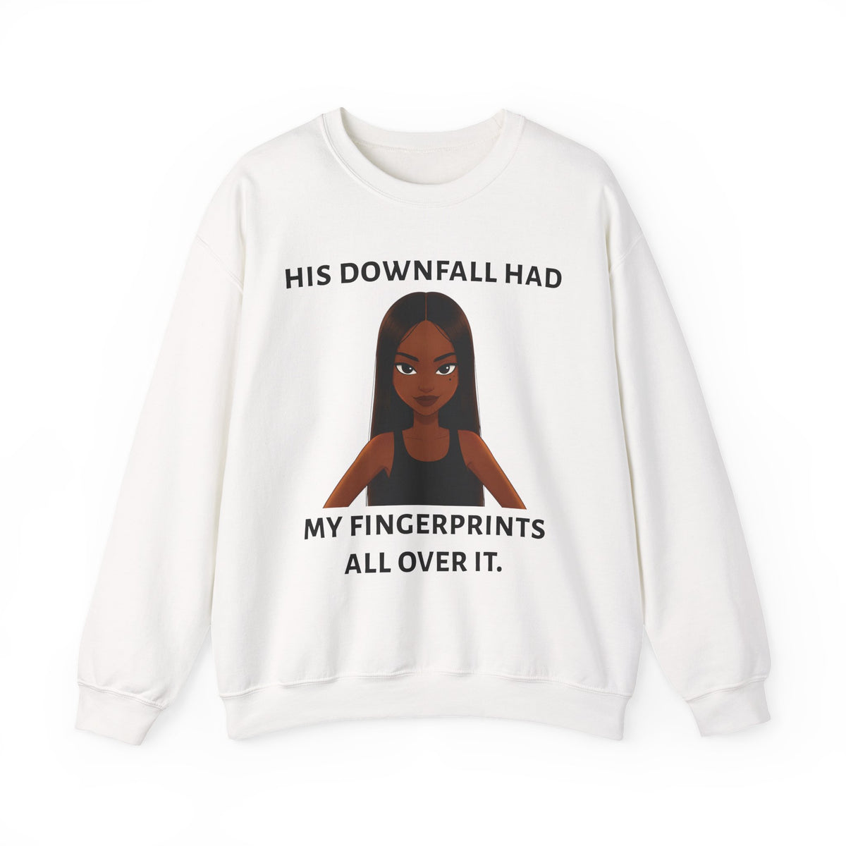 "his downfall" Graphic Crewneck Sweatshirt