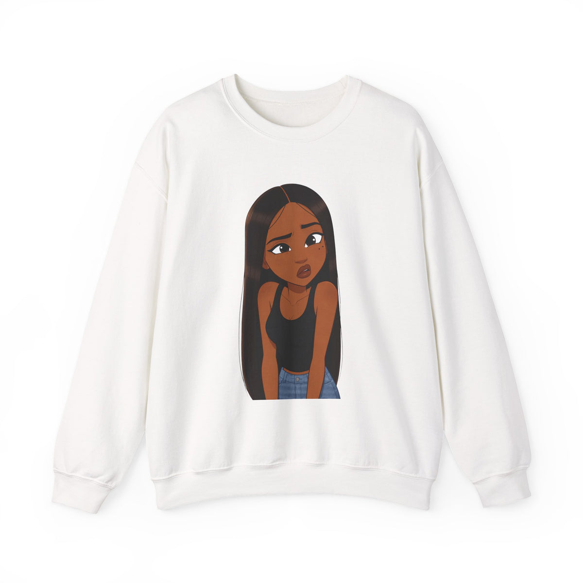 "???" Graphic Crewneck Sweatshirt