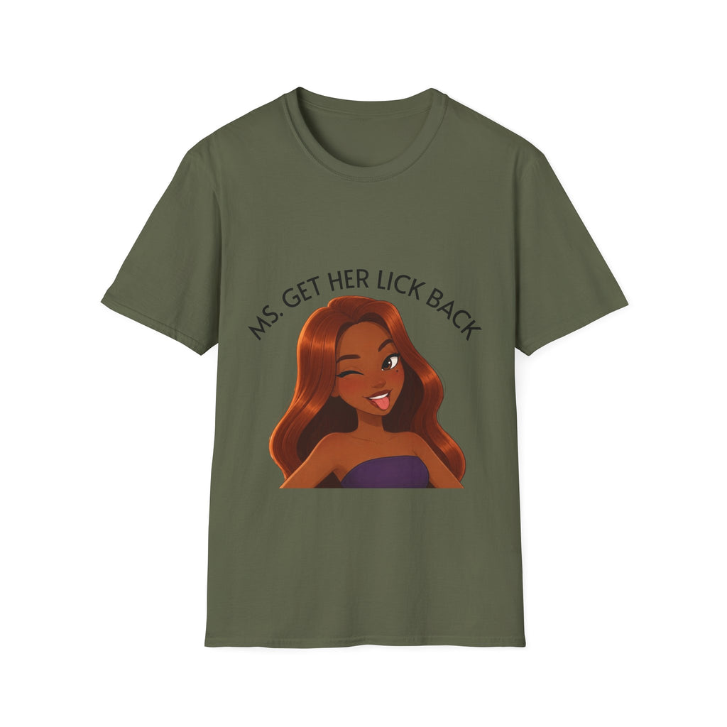 Ms. Get Her Lick Back "Mavi" T-Shirt — Graphic Tee for Women