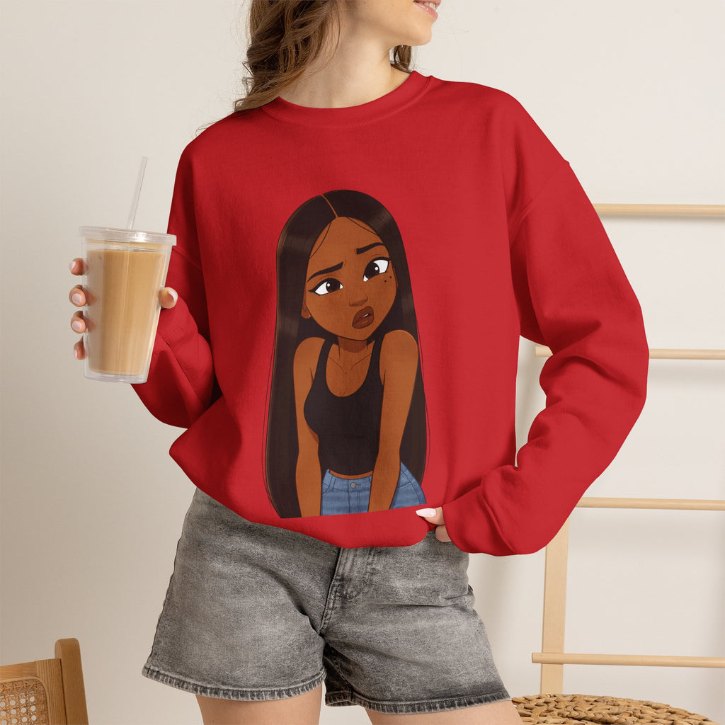 "???" Graphic Crewneck Sweatshirt
