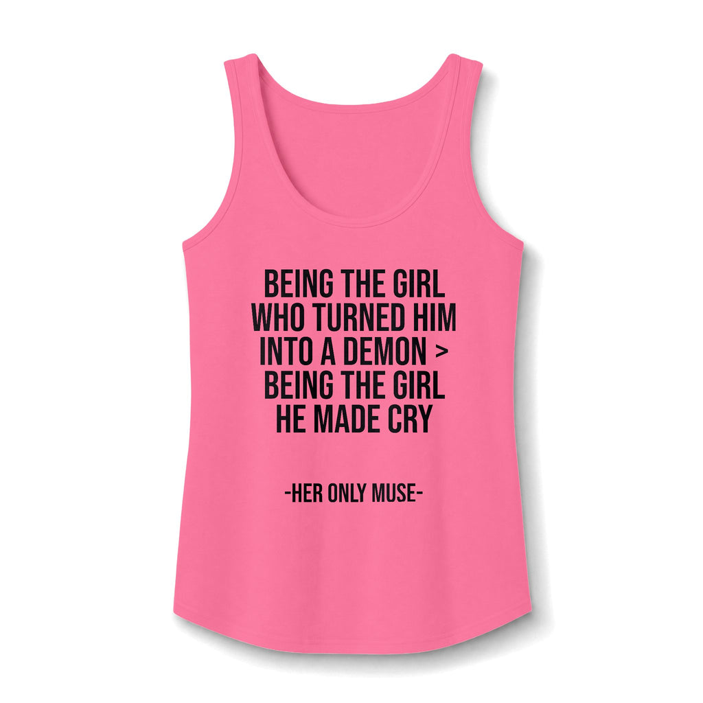 "turned him into a demon >" Tank Top
