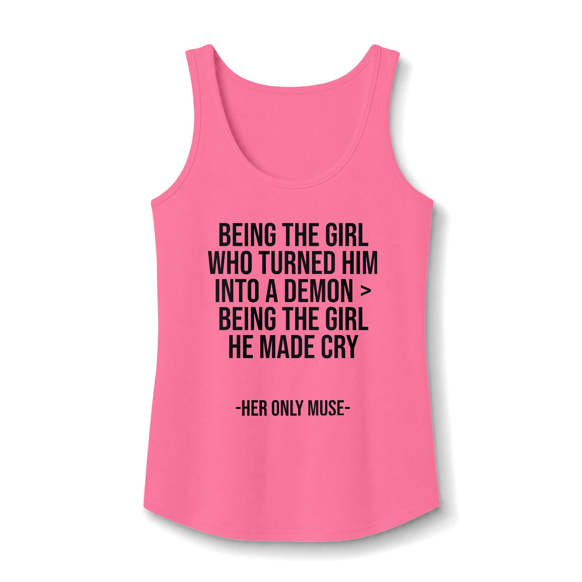 "turned him into a demon >" Tank Top