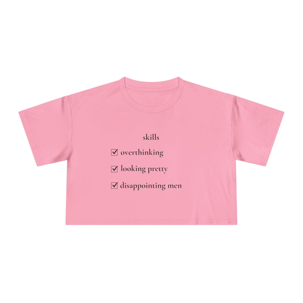 "Skills" Minimalist Cropped T-Shirt