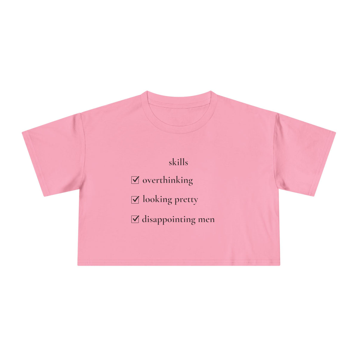 "Skills" Minimalist Cropped T-Shirt