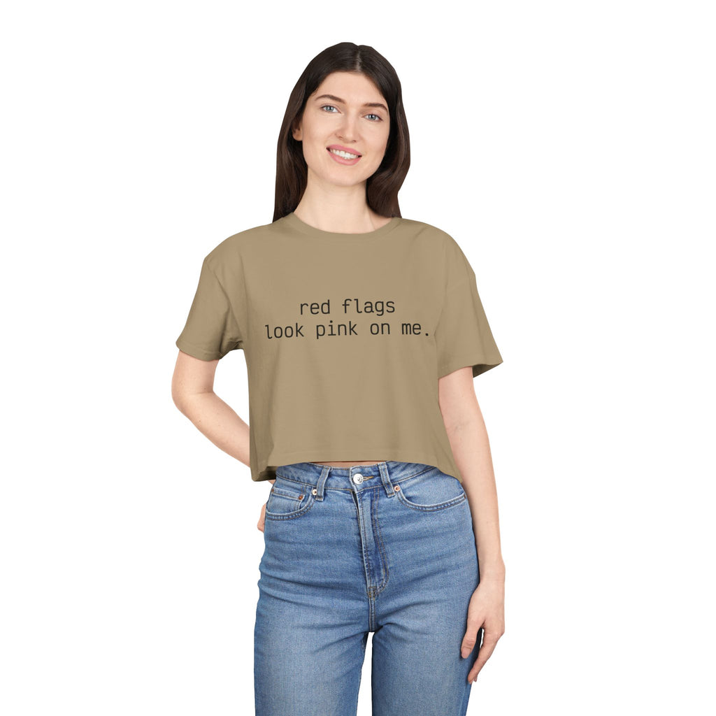 "red flags" Minimalist Cropped T-Shirt