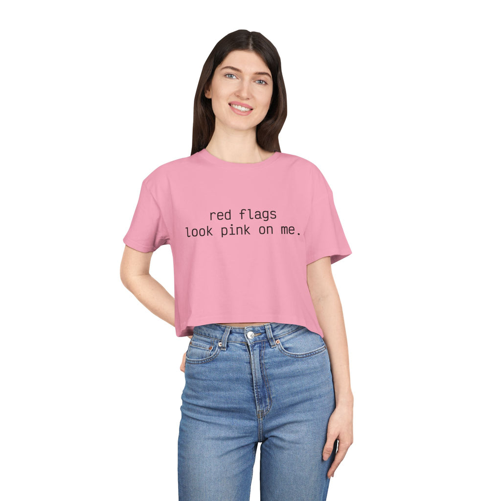 "red flags" Minimalist Cropped T-Shirt