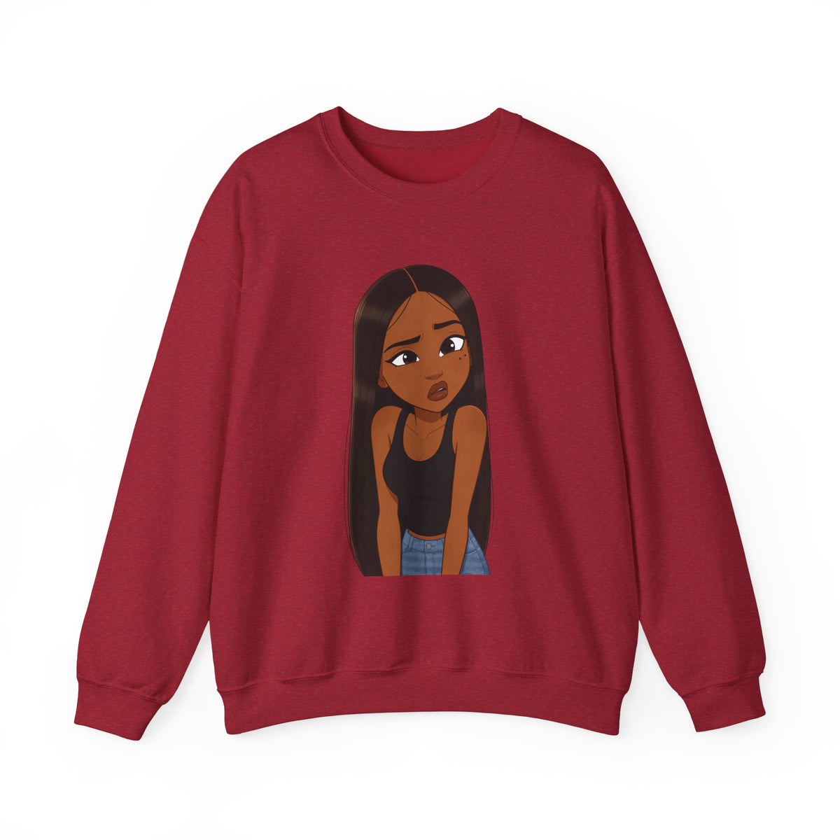 "???" Graphic Crewneck Sweatshirt