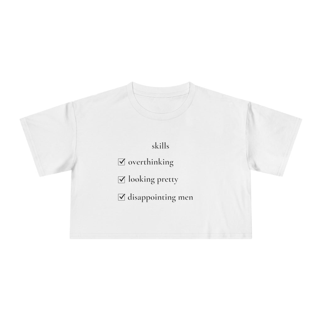 "Skills" Minimalist Cropped T-Shirt