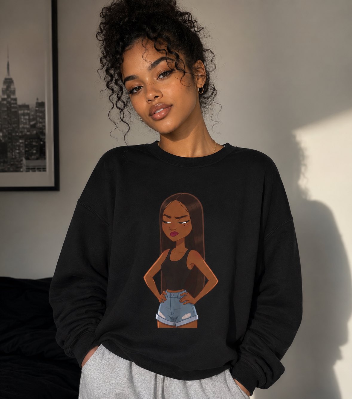 "Her Only Muse" Graphic Crewneck Sweatshirt