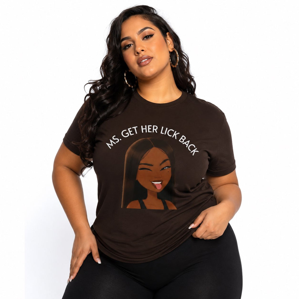 Ms. Get Her Lick Back T-Shirt — Funny Sassy Graphic Tee for Women