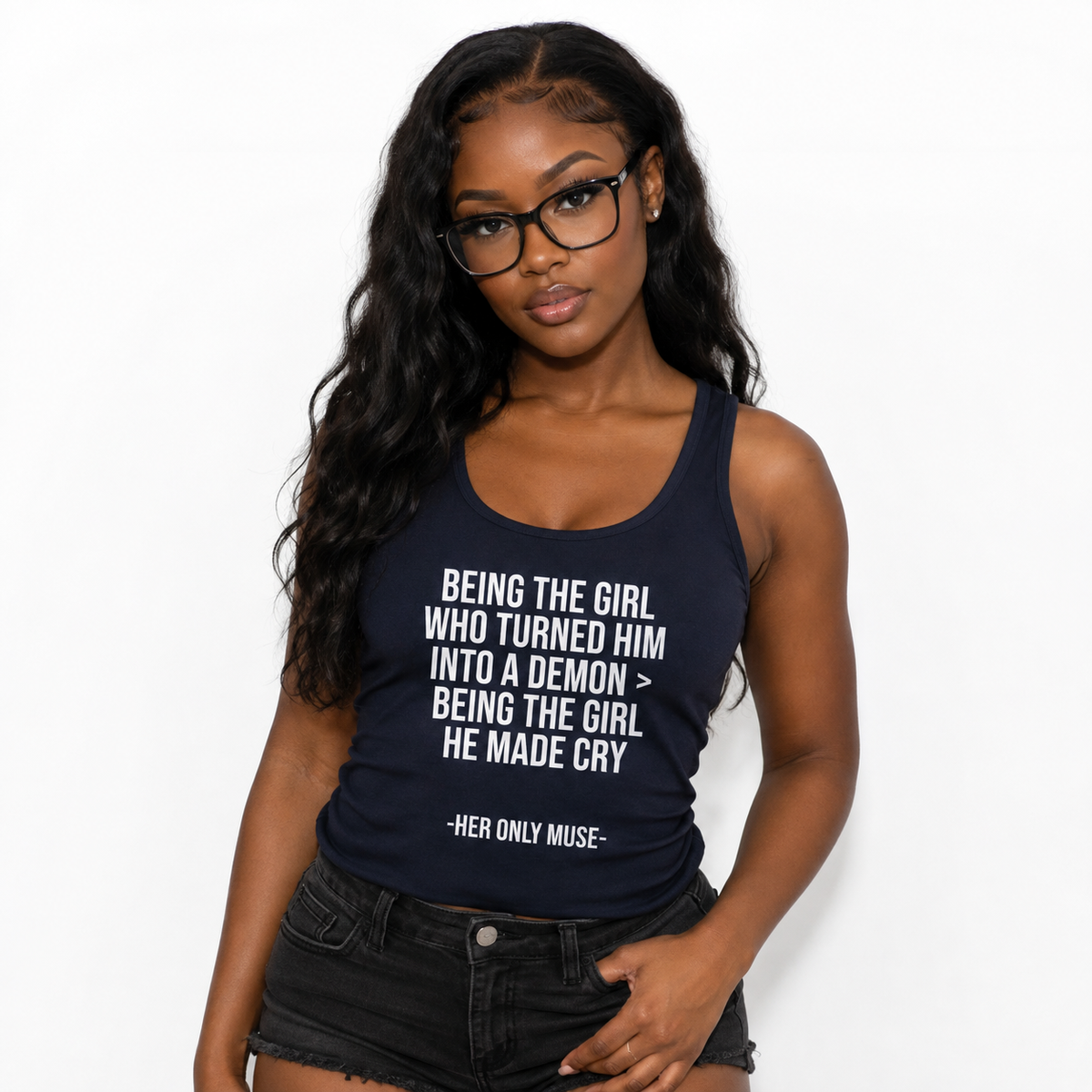 "turned him into a demon >" Tank Top