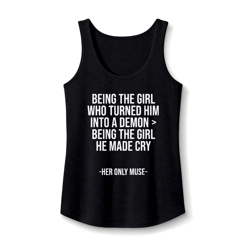 "turned him into a demon >" Tank Top